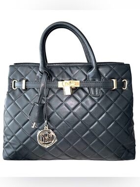 BADGLEY MISCHKA Large “Kelly” Style Diamond Quilted Satchel Bag - NWT